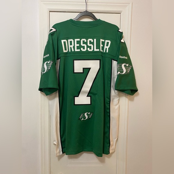 Saskatchewan Roughriders CFL Dressler Jersey #7 Genuine Reebok Football XL - Picture 9 of 12